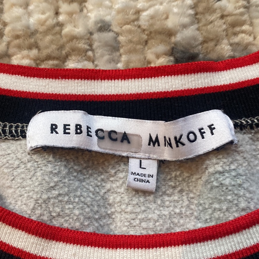 REBECCA MINKOFF Ruffle-Cuff Cropped Sweatshirt‎ - Picture 3 of 9